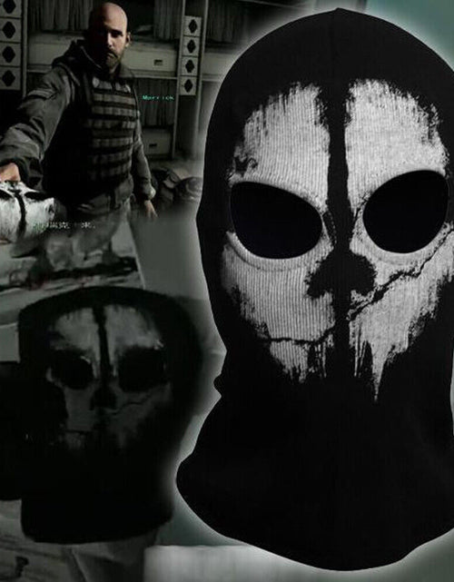 Load image into Gallery viewer, Motorcycle Game Balaclava Hood Ghost Skull Full Face Cover CS Halloween Mask US
