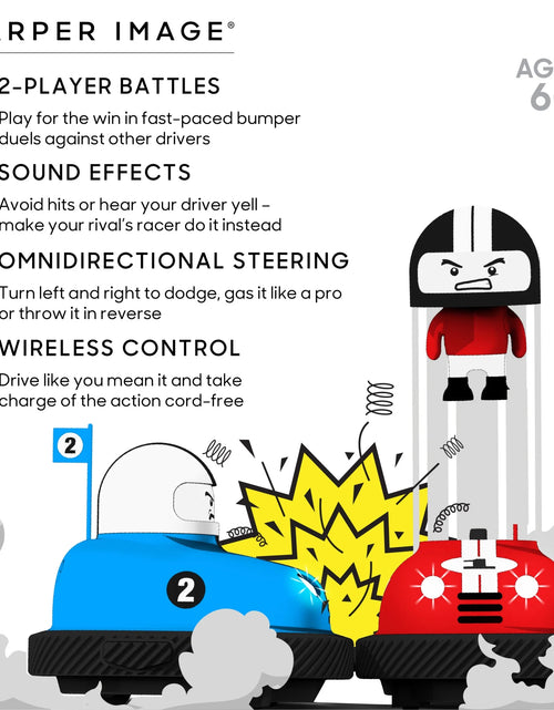 Load image into Gallery viewer, ® Toy RC Remote Control Ejecting Bumper Rivals with Includes Wireless Remote Control and Sound Effects, 6-Pieces, Red and Blue, Age 8+
