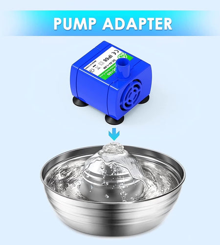 Replacement Pump for Cat Water Fountain, Ultra Quiet Long Lifespan Water Pump for Pet Water Fountain, Dog Water Bowl Dispenser ​For Cat & Dog