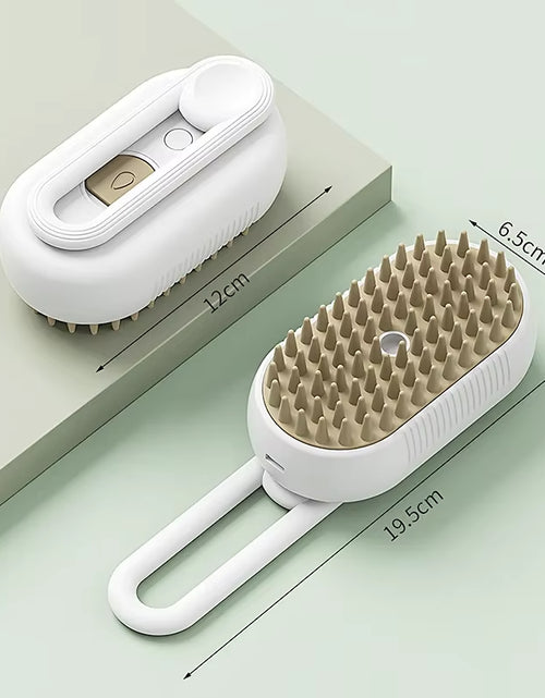 Load image into Gallery viewer, Pet Steam Brush Steam Cats Comb Electric Sprayer for Massage Wool Cat Brush Vaporizer Hair Removal Grooming Pets Accessories
