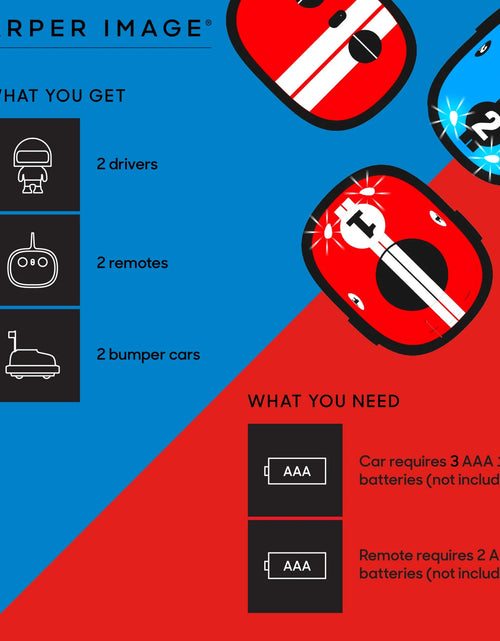 Load image into Gallery viewer, ® Toy RC Remote Control Ejecting Bumper Rivals with Includes Wireless Remote Control and Sound Effects, 6-Pieces, Red and Blue, Age 8+
