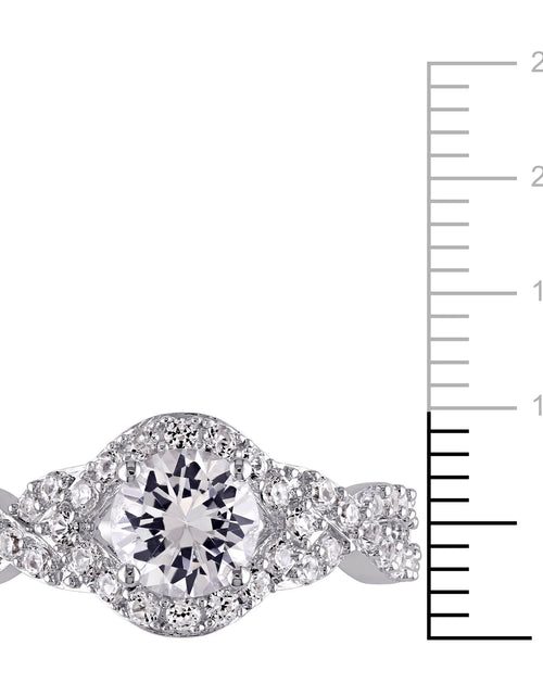 Load image into Gallery viewer, Women'S Created Sapphire Sterling Silver Engagement Ring
