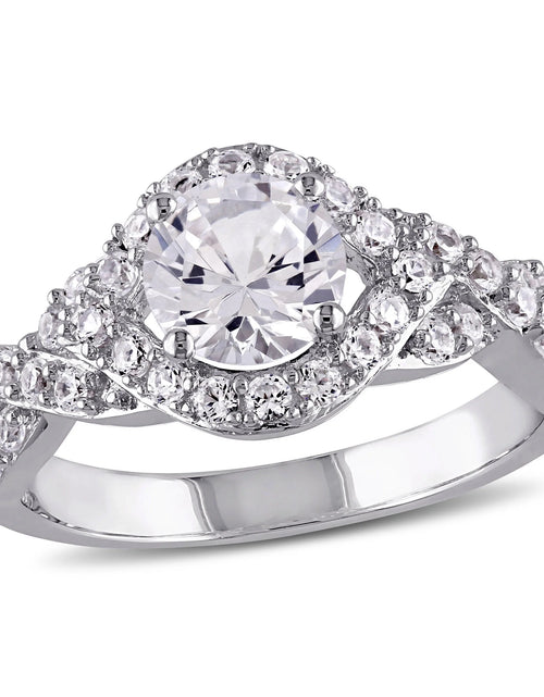 Load image into Gallery viewer, Women'S Created Sapphire Sterling Silver Engagement Ring
