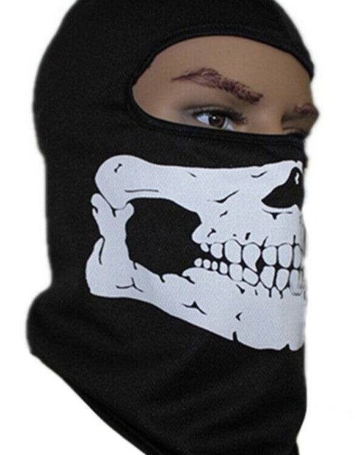 Load image into Gallery viewer, Motorcycle Game Balaclava Hood Ghost Skull Full Face Cover CS Halloween Mask US
