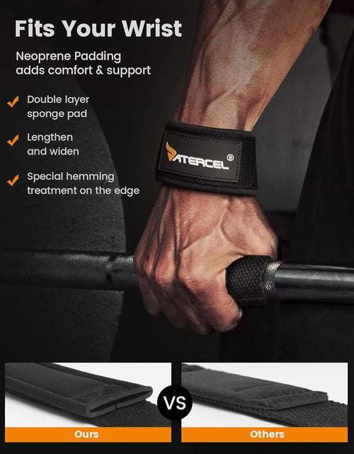 Load image into Gallery viewer, Pro Gym Reaper Lifting Straps, Black, 2.5Mm Thick &amp; Reinforced Stitching for Deadlifts &amp; Pull-Ups
