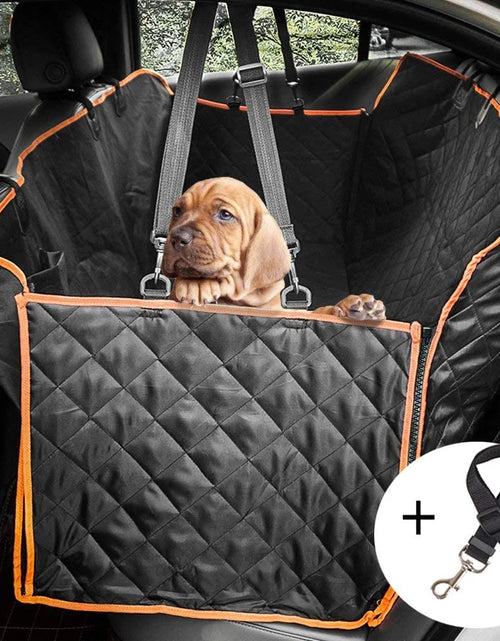 Load image into Gallery viewer, Dog Car Seat Cover,  Waterproof Nonslip Pet Seat Cover for Back Seat with Storage Pockets Mesh Visual Window, Black Heavy Duty Scratchproof Pet Dog Seat Cover Hammock for Cars Trucks
