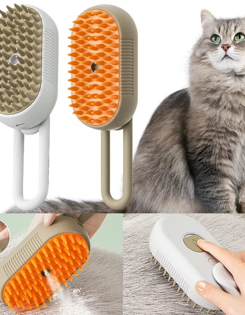 Load image into Gallery viewer, Pet Steam Brush Steam Cats Comb Electric Sprayer for Massage Wool Cat Brush Vaporizer Hair Removal Grooming Pets Accessories
