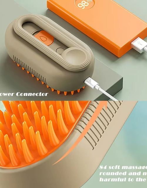 Load image into Gallery viewer, Pet Steam Brush Steam Cats Comb Electric Sprayer for Massage Wool Cat Brush Vaporizer Hair Removal Grooming Pets Accessories
