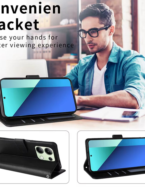 Load image into Gallery viewer, Wallet with Card Slot Kickstand Magnetic Flip Leather Case for Xiaomi Redmi Note 13 Pro plus 12 12S 11 11S 10 10S 9 Pro 8T 7
