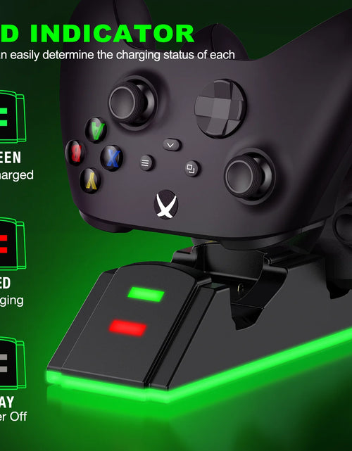 Load image into Gallery viewer, Xbox Controller Charger with 2 X 3600Mwh Rechargeable Battery Pack for Xbox Series X|S Controller
