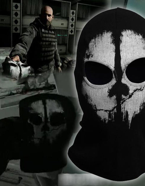 Load image into Gallery viewer, Motorcycle Game Balaclava Hood Ghost Skull Full Face Cover CS Halloween Mask US
