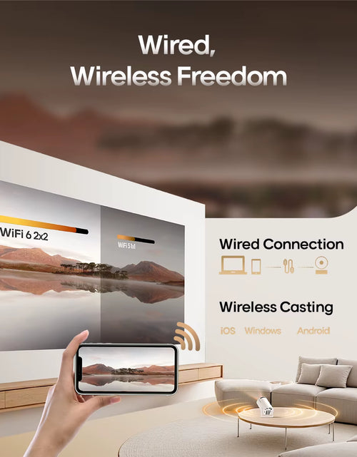 Load image into Gallery viewer, Projector HY300 Pro 8K Android 14 Dual Wifi6 290ANSI Allwinner H726 BT5.4 1080P 1280*720P Home Cinema Outdoor Projetor
