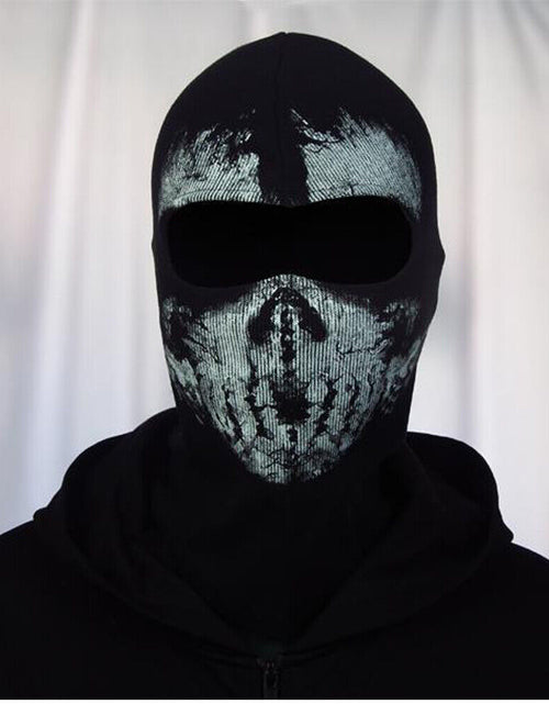 Load image into Gallery viewer, Motorcycle Game Balaclava Hood Ghost Skull Full Face Cover CS Halloween Mask US
