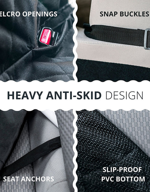 Load image into Gallery viewer, Dog Car Seat Cover,  Waterproof Nonslip Pet Seat Cover for Back Seat with Storage Pockets Mesh Visual Window, Black Heavy Duty Scratchproof Pet Dog Seat Cover Hammock for Cars Trucks
