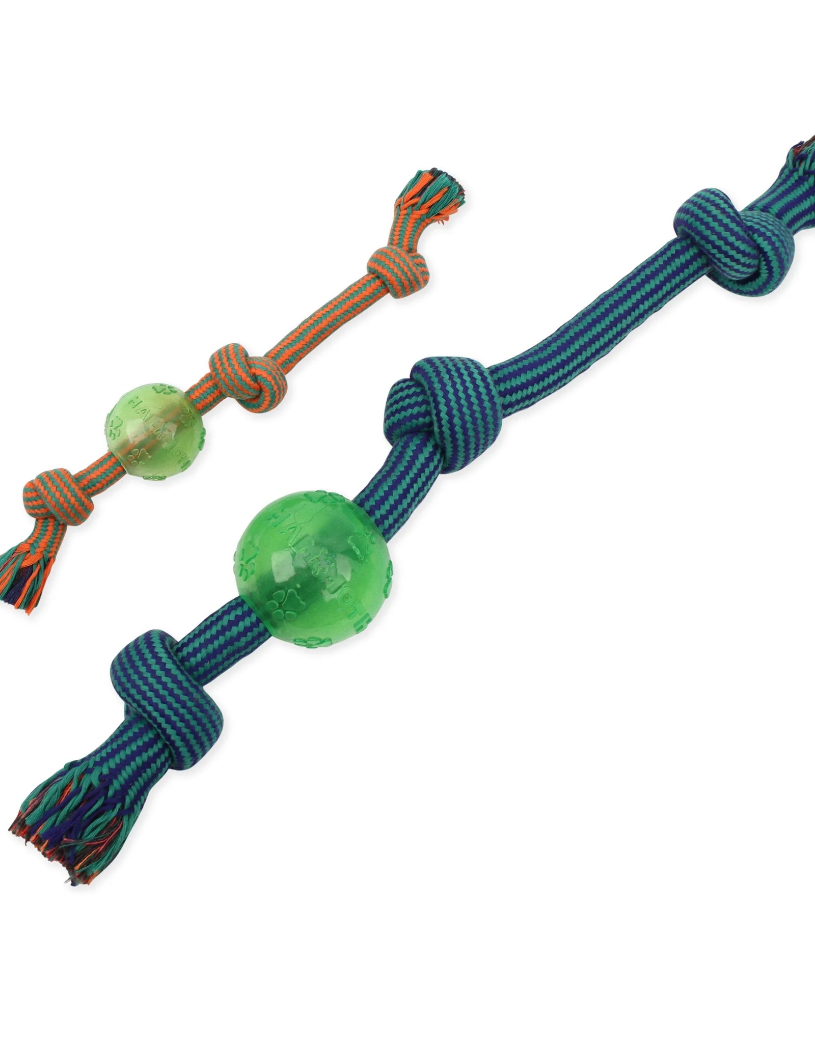 Flossy Chews Extra 3 Knot Tug with TPR Ball Rope Dog Toy, Large, 20"