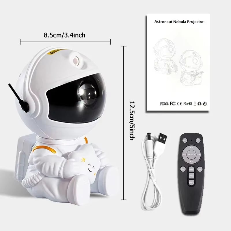 Galaxy Star Projector Night Light Astronaut Space Ceiling LED Lamp for Bedroom Home Decor Kids Gift - Starry Nebula Projector