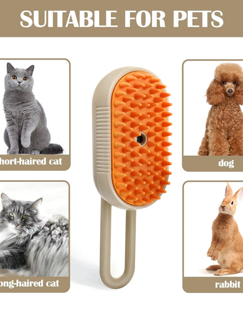 Load image into Gallery viewer, Pet Steam Brush Steam Cats Comb Electric Sprayer for Massage Wool Cat Brush Vaporizer Hair Removal Grooming Pets Accessories
