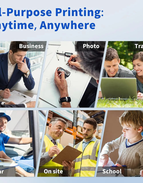 Load image into Gallery viewer, School Supplies Wireless Portable Printer for Travel, Bluetooth Thermal Printer, Compact Inkless Printer Compatible with Android, Ios and Laptop for Office Home, Support 8.5'' X 11'' US Letter
