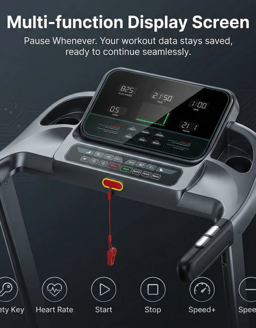 Load image into Gallery viewer, Auto Incline Treadmill Folding Electric Treadmill 286Lbs APP Bluetooth Exercise Treadmill for Home Office Speed Range of 0.6 to 9 Mph
