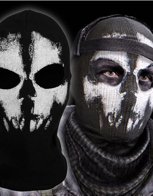Load image into Gallery viewer, Motorcycle Game Balaclava Hood Ghost Skull Full Face Cover CS Halloween Mask US
