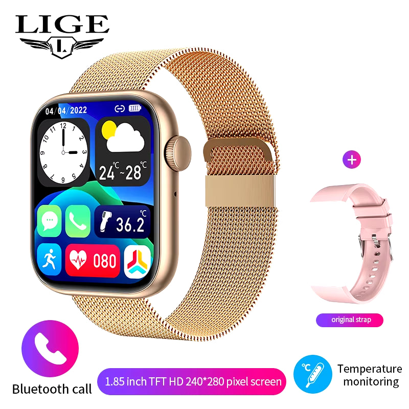 New Smart Watch 2025 Wireless Charging Smartwatch Bluetooth Calls Men Women Smartwatches Fitness Bracelet Custom Watch Face