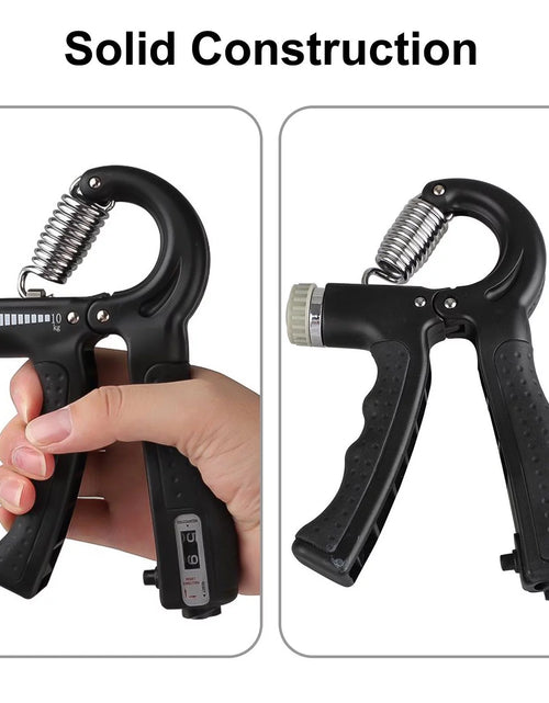Load image into Gallery viewer, Hand Grip Strengthener,  Hand Squeezer Exerciser Adjustable Resistance 22-132Lbs for Forearm Finger Train, Black
