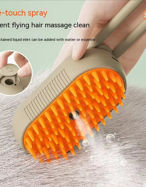 Load image into Gallery viewer, New Pet Spray Comb for Cats and Dogs Pet Electric Spray Hair Removal Comb One Key Spray Anti-Flying Massage Brush, Clean Massage
