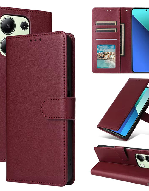 Load image into Gallery viewer, Wallet with Card Slot Kickstand Magnetic Flip Leather Case for Xiaomi Redmi Note 13 Pro plus 12 12S 11 11S 10 10S 9 Pro 8T 7
