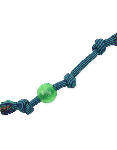 Load image into Gallery viewer, Flossy Chews Extra 3 Knot Tug with TPR Ball Rope Dog Toy, Large, 20"
