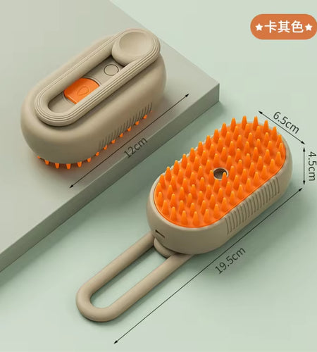 New Pet Spray Comb for Cats and Dogs Pet Electric Spray Hair Removal Comb One Key Spray Anti-Flying Massage Brush, Clean Massage