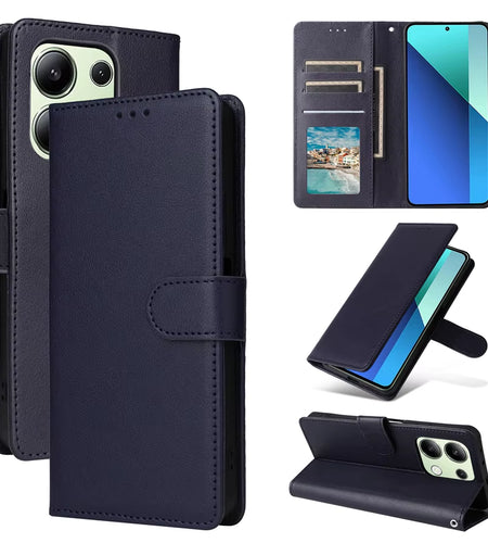 Wallet with Card Slot Kickstand Magnetic Flip Leather Case for Xiaomi Redmi Note 13 Pro plus 12 12S 11 11S 10 10S 9 Pro 8T 7