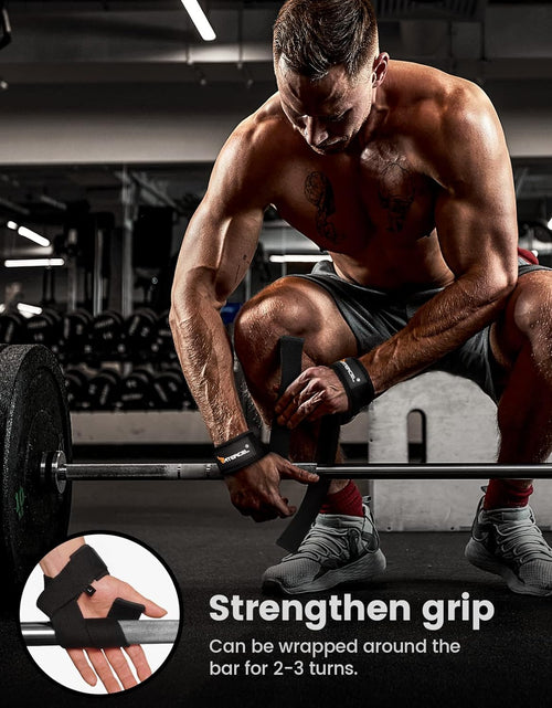 Load image into Gallery viewer, Pro Gym Reaper Lifting Straps, Black, 2.5Mm Thick &amp; Reinforced Stitching for Deadlifts &amp; Pull-Ups

