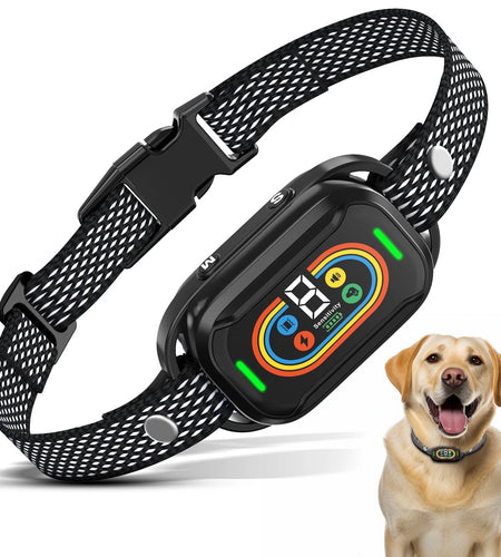 Dog Shock Collar for Large Dogs,Smart Bark Collar,Rechargeable anti Barking Training Collar with 7 Adjustable Sensitivity, with Beep Vibration